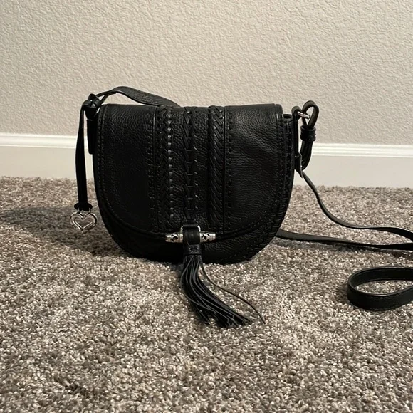 Great Condition Brighton Black Leather Nia Crossbody Handbag - Picture 2 of 15